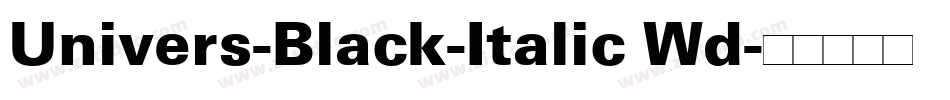Univers-Black-Italic Wd字体转换
